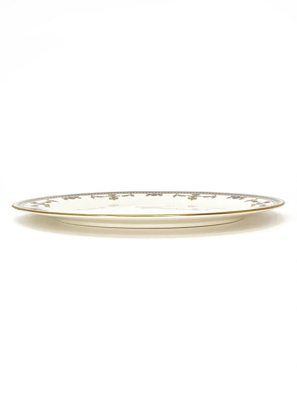 Vintage Lenox The Colonial Oval Serving Platter Bone China Plate Cream Gold EUC